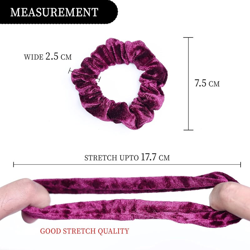 ANNACREATIONS ANNA CREATIONS 12 Pcs Hair Scrunchies Velvet Elastic Hair Bands Silk Hair Ties Ponytail Holders for Girls Scrunchies for Womens Strong Elastic Rubber Bands Hair Accessories for Women  Girls MULTI 1 - Image 3