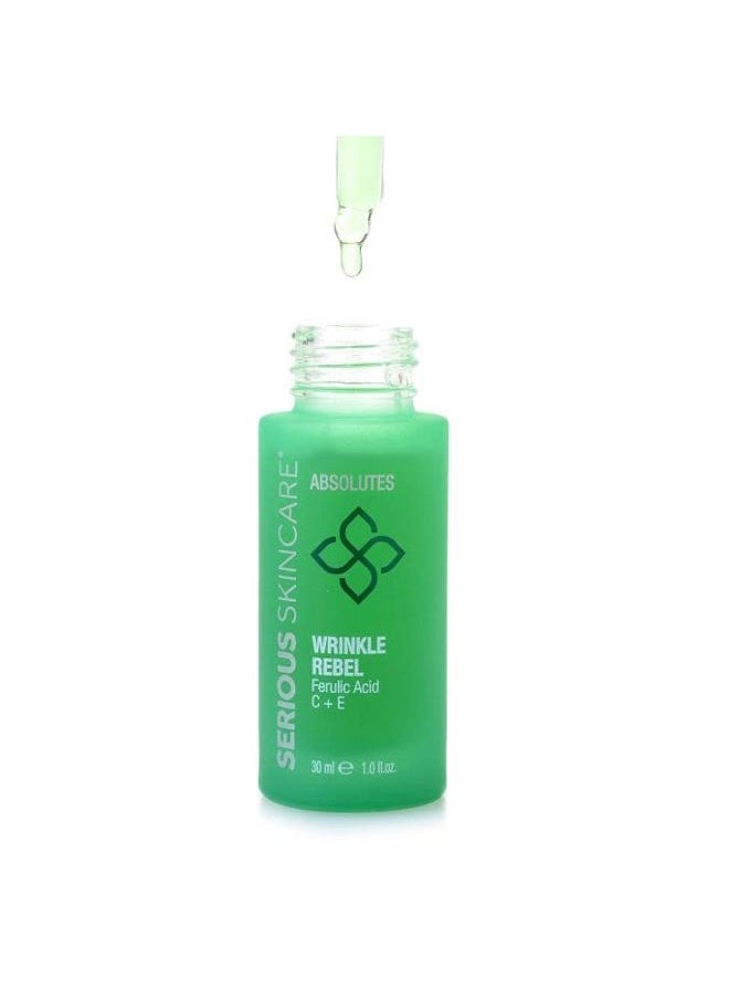 Serious Skincare - Vitamin C, E and Bakuchiol Wrinkle Rebel Anti-Aging Facial Serum - For Fine Lines, Wrinkles and Dark Spots - Even Skin Tone - Brighter Complexion - 1 Fl. Oz. - Image 1