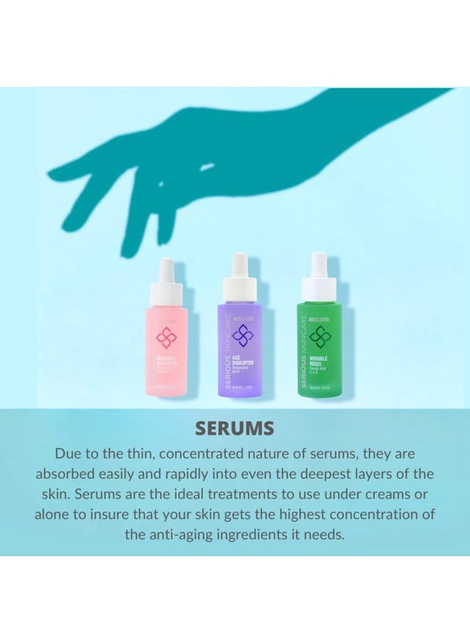 Serious Skincare - Vitamin C, E and Bakuchiol Wrinkle Rebel Anti-Aging Facial Serum - For Fine Lines, Wrinkles and Dark Spots - Even Skin Tone - Brighter Complexion - 1 Fl. Oz. - Image 1