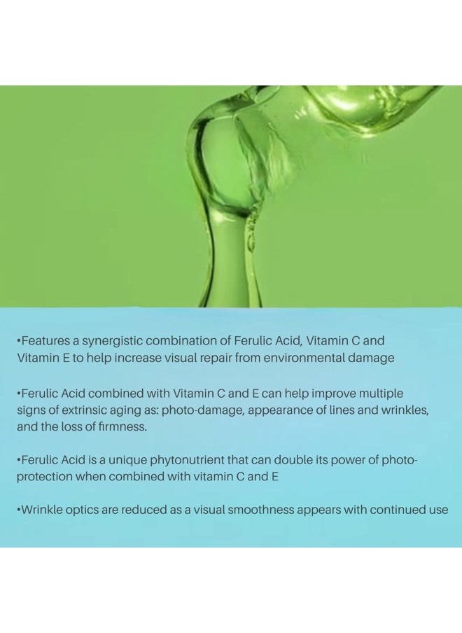 Serious Skincare - Vitamin C, E and Bakuchiol Wrinkle Rebel Anti-Aging Facial Serum - For Fine Lines, Wrinkles and Dark Spots - Even Skin Tone - Brighter Complexion - 1 Fl. Oz. - Image 1
