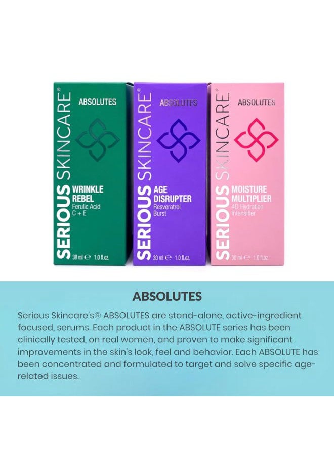 Serious Skincare - Vitamin C, E and Bakuchiol Wrinkle Rebel Anti-Aging Facial Serum - For Fine Lines, Wrinkles and Dark Spots - Even Skin Tone - Brighter Complexion - 1 Fl. Oz. - Image 1
