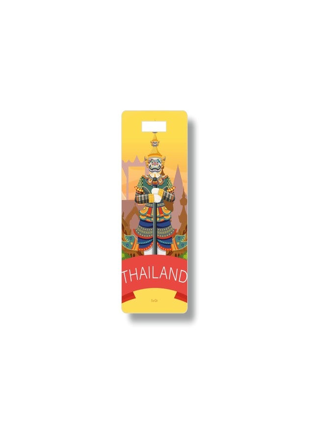 SeQR Smart Lost & Found Luggage Tag - Metal QR Travel ID Tag with Wire Cable for Suitcase, Backpack, Stroller, Golf Bag - Scan & Find Digital Souvenir Tag - Smart Travel Accessory/Thailand Souvenir - Image 4