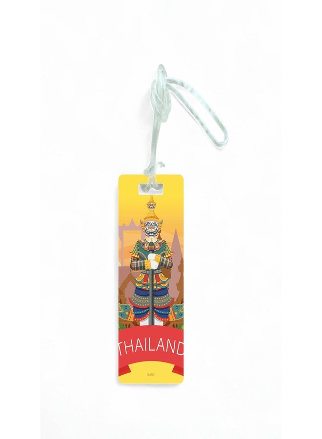SeQR Smart Lost & Found Luggage Tag - Metal QR Travel ID Tag with Wire Cable for Suitcase, Backpack, Stroller, Golf Bag - Scan & Find Digital Souvenir Tag - Smart Travel Accessory/Thailand Souvenir - Image 3
