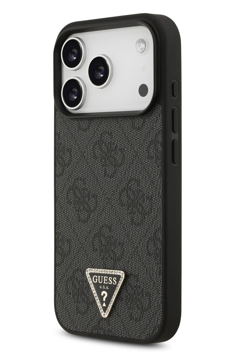 GUESS iPhone 17 Pro Max MagSafe Case 4G PU Leather With Triangle Logo / Magsafe Compatible / Ultra Slim / lightweight design / Easy Installation - Black - Image 2