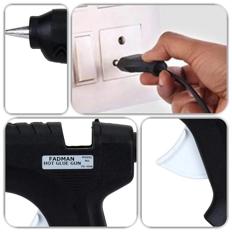 Fadman 40-Watt Hot Melt Glue Gun Electronic PTC Heating Technology for DIY and Craft Work (Black 40W) - Image 2