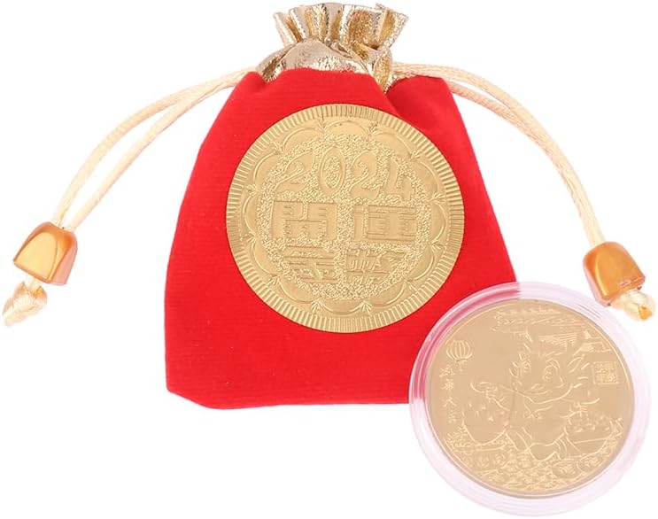 كلاراكو قطعة واحدة من العملات الذهبية المحظوظة لعام 2024 من التنين، عملات تذكارية، شارة الأبراج الصينية، مقتنيات تذكارية - Image 4