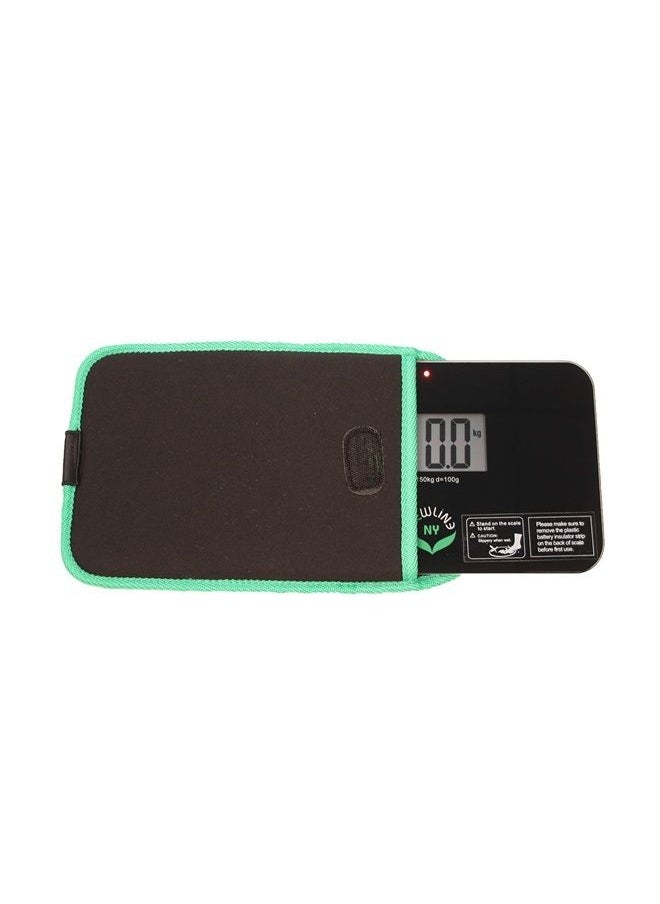 NEWLINE NY - NewlineNY Step-on Super Mini Smallest Travel Bathroom Scale with Protection Sleeve: SBB0638SM-BK (Black) + NY-SMS-S001-BG - Image 1