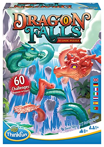 thinkfun Think Fun ThinkFun Dragon Falls Logic Puzzle Game SinglePlayer ProblemSolving Game for Ages 8 Ideal for Dragon Lovers Brainteaser Enthusiasts - Image 1