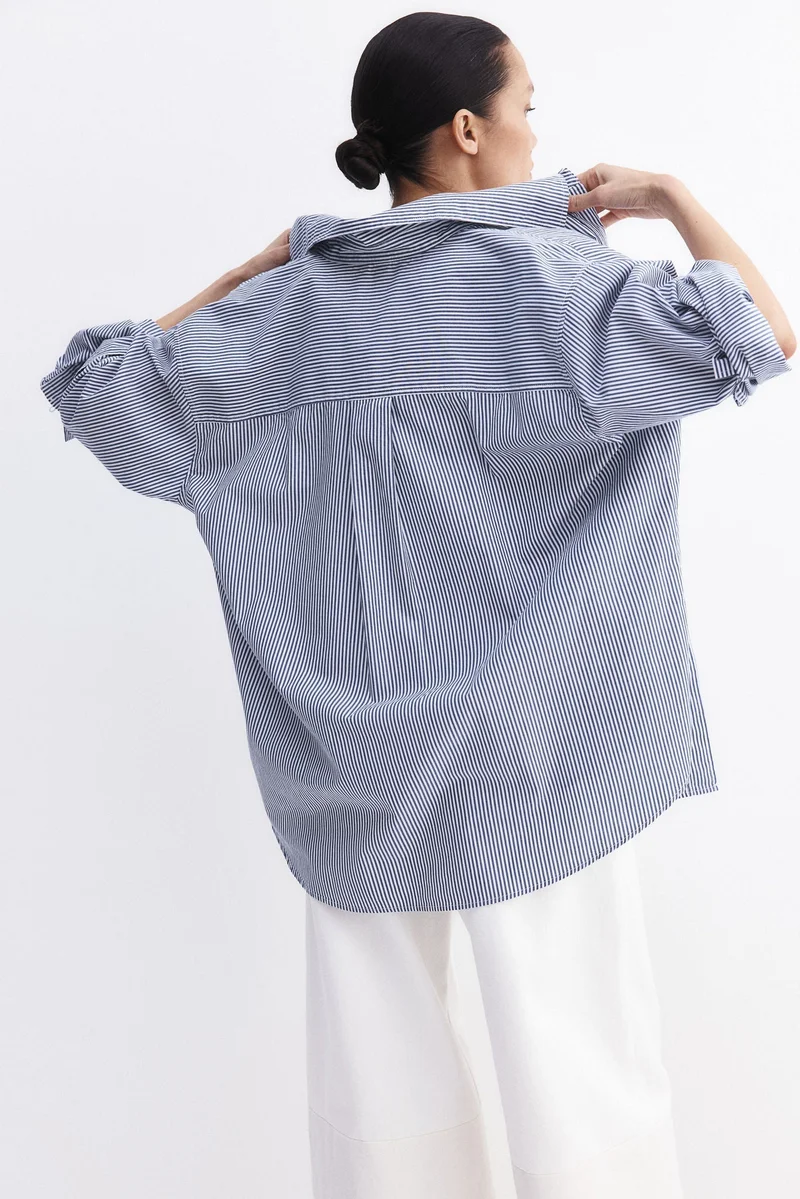 اتش اند ام قميص بوبلين ماما قبل وبعد