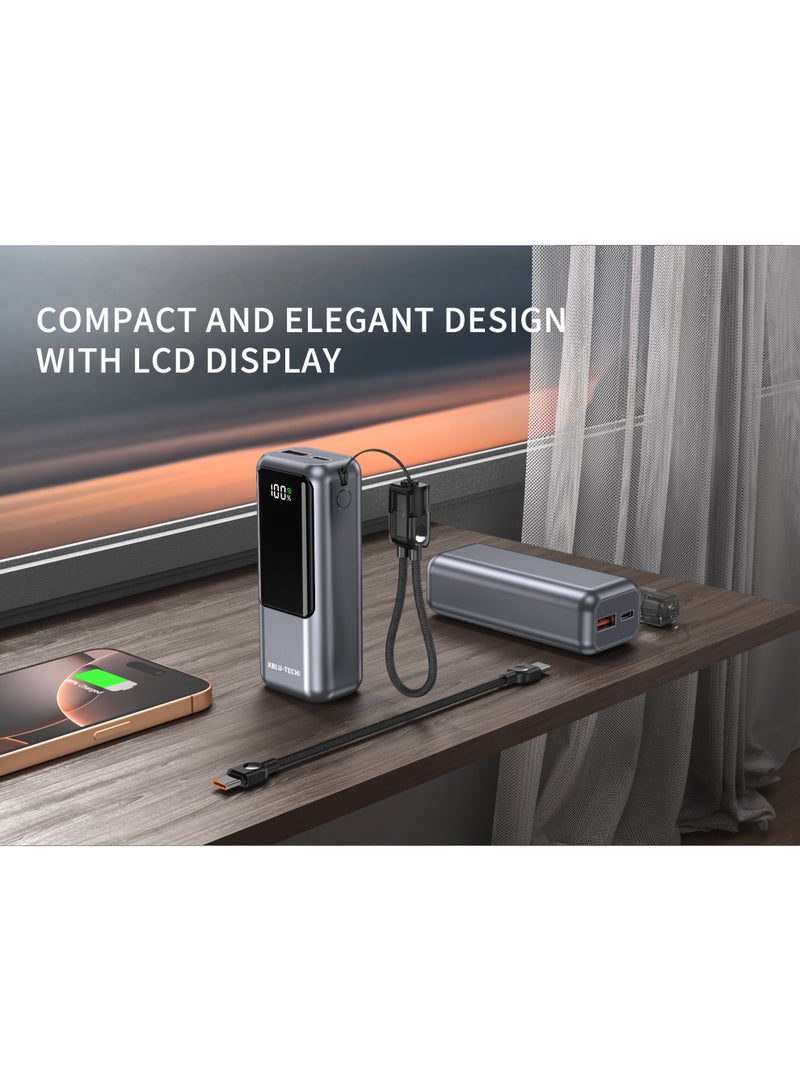 XBLU-TECH ET-W1 10,000mAh 22.5W Fast Charging Mini Power Bank Black - Image 4