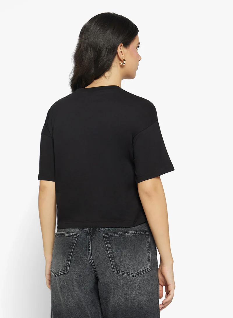 Ginger Basics Cotton Boxy Cropped T-shirt