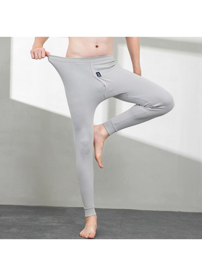 ملابس داخلية حرارية للرجال من القطن النقي، سراويل قطنية رفيعة عالية الخصر، سراويل حرارية دافئة وواسعة للرجال من القطن بالكامل لفصلي الربيع والخريف - Image 1