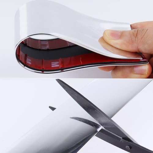 SBWLKJ 16FT Automotive Chrome Trim Molding 2"(50mm) Heavy Duty Chrome Car Moldings Trim UV Protected Scratch-Proof for Truck RV Body Side Door Window Bumper, Self Adhesive - Image 4