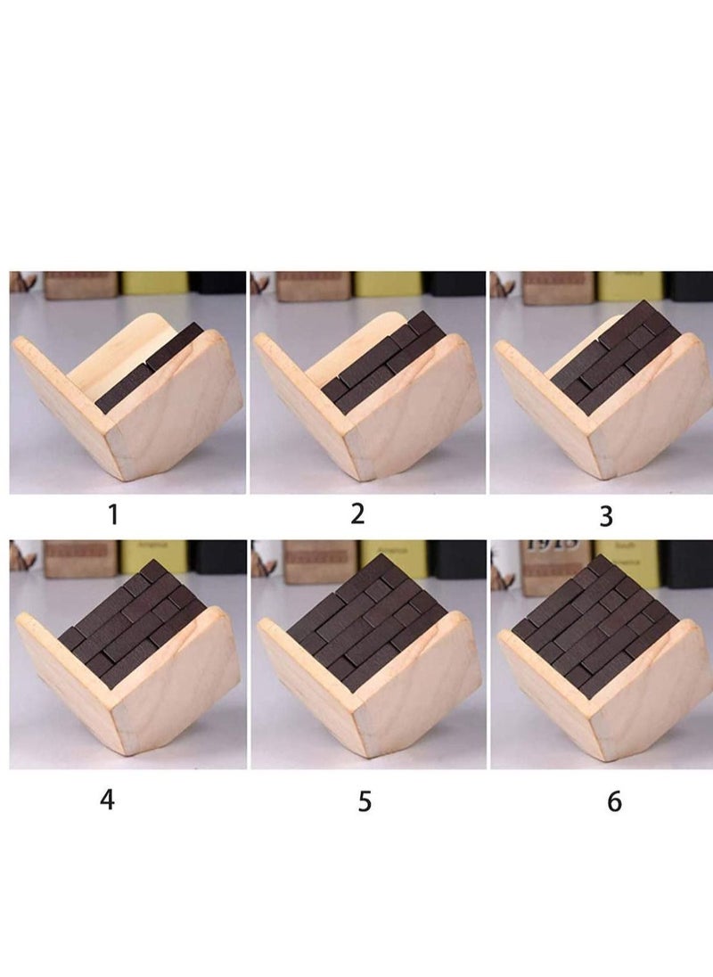 KASTWAVE - MAKINGTEC Wooden Brain Teaser Puzzle Cube Wooden Puzzles T-Shaped Jigsaw Logic Puzzle Educational Toy for Kids and Adults for Unlock Interlock Puzzle Wooden Toys - Image 1