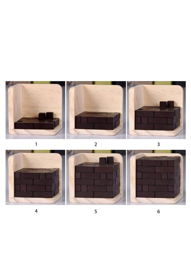 KASTWAVE - MAKINGTEC Wooden Brain Teaser Puzzle Cube Wooden Puzzles T-Shaped Jigsaw Logic Puzzle Educational Toy for Kids and Adults for Unlock Interlock Puzzle Wooden Toys - Image 1