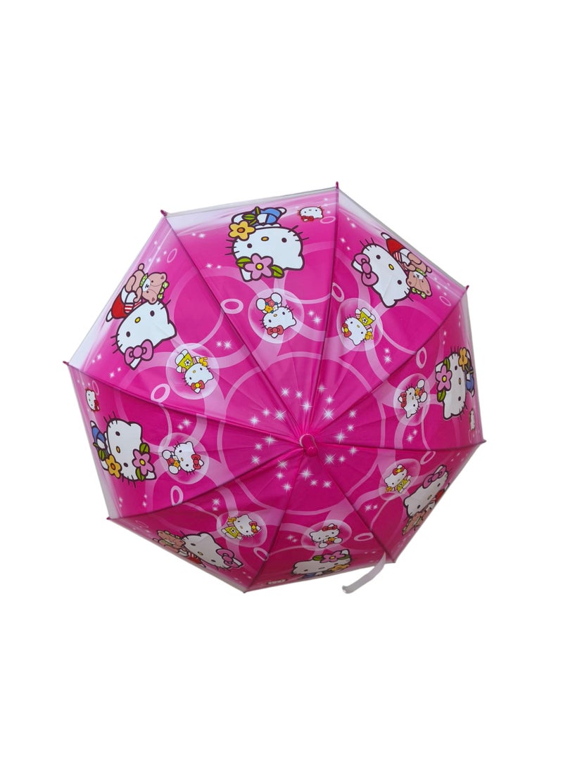 Kids Hello Kitty Pink Foldable Umbrella - Image 2