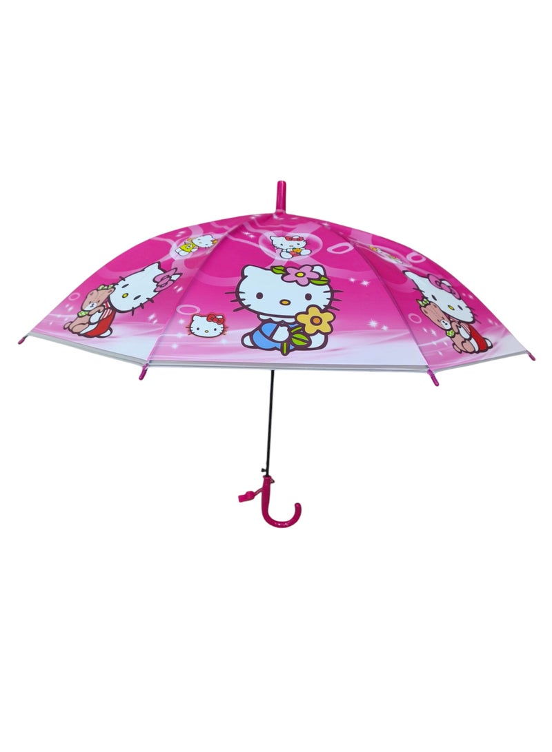 Kids Hello Kitty Pink Foldable Umbrella - Image 1