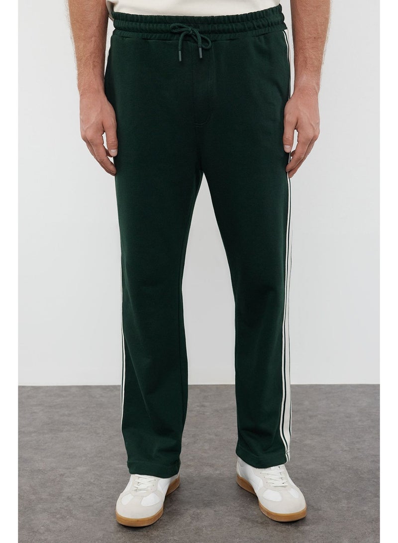 trendyol Emerald Green Straight Cut Sweatpants TMNAW25EA00020  - Image 2