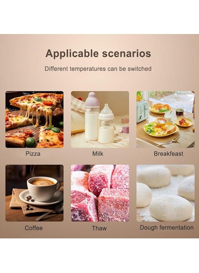 Food Warming Mat for Buffet, Electric Warming Tray to Keep Food Warm at Party, Silicone Heating Mat with 3 Temperature Levels& Auto Shut-Off, Portable Food Warmer for Parties Home Travel(White)  - Image 4