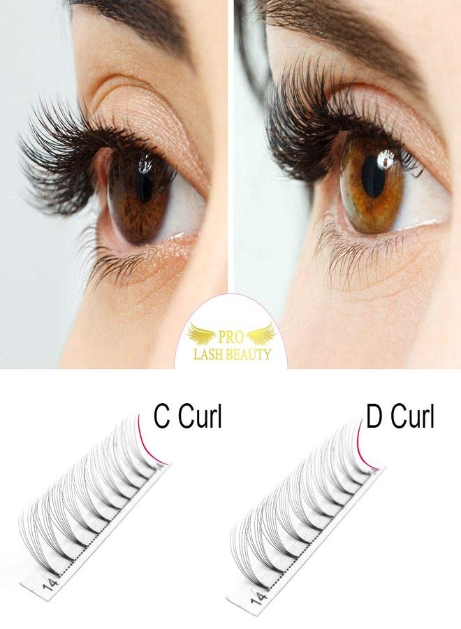 PRO LASHBEAUTY Premade Volume Eyelash Extensions 7D-C-0.07-14 Short Stem Premade Fans Eyelash Extensions 9 to 20 mm Pre made Lash Fans 3D 5D 7D Volume Lash Extensions .07 .10 C D Curl(7D-C-0.07,14mm) - Image 4