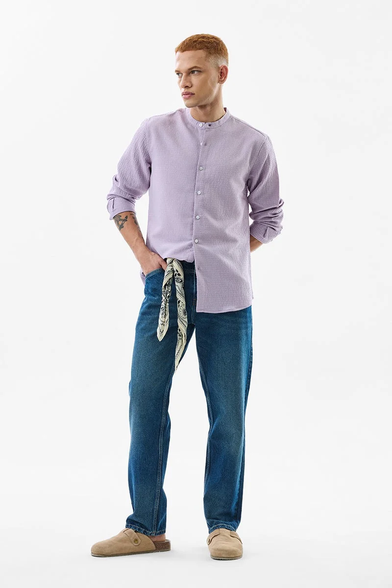 SNITCH Reese Purple Seersucker Shirt