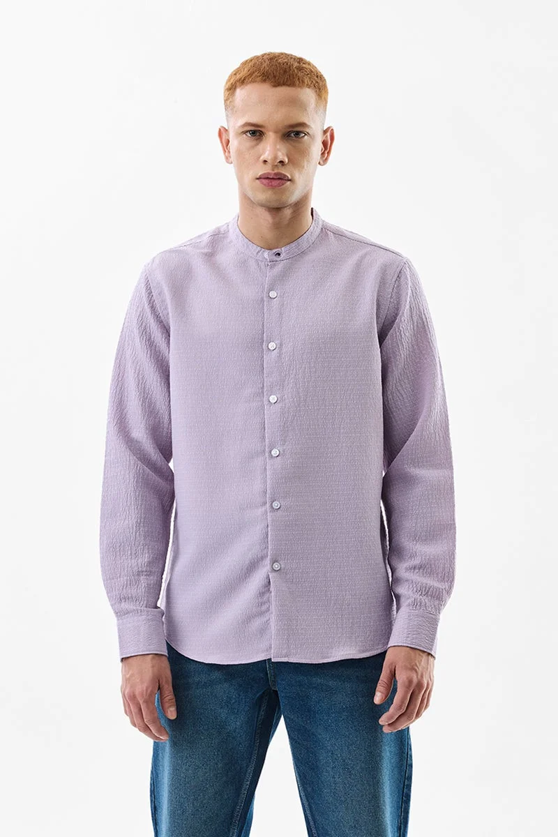 SNITCH Reese Purple Seersucker Shirt