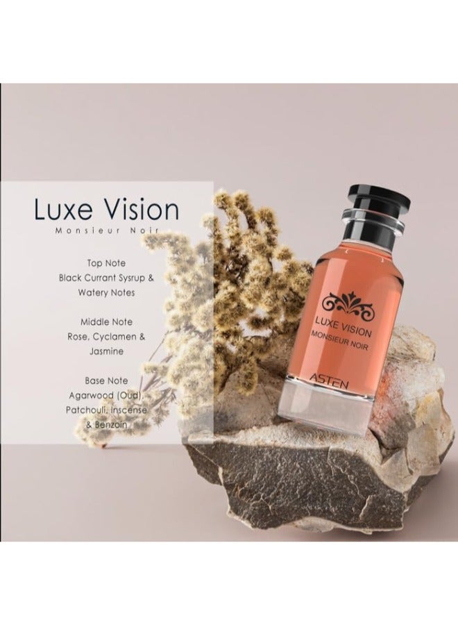 Luxe Vision Monsieur Noir Eau de Parfum - 100ml | Luxurious Unisex Fragrance