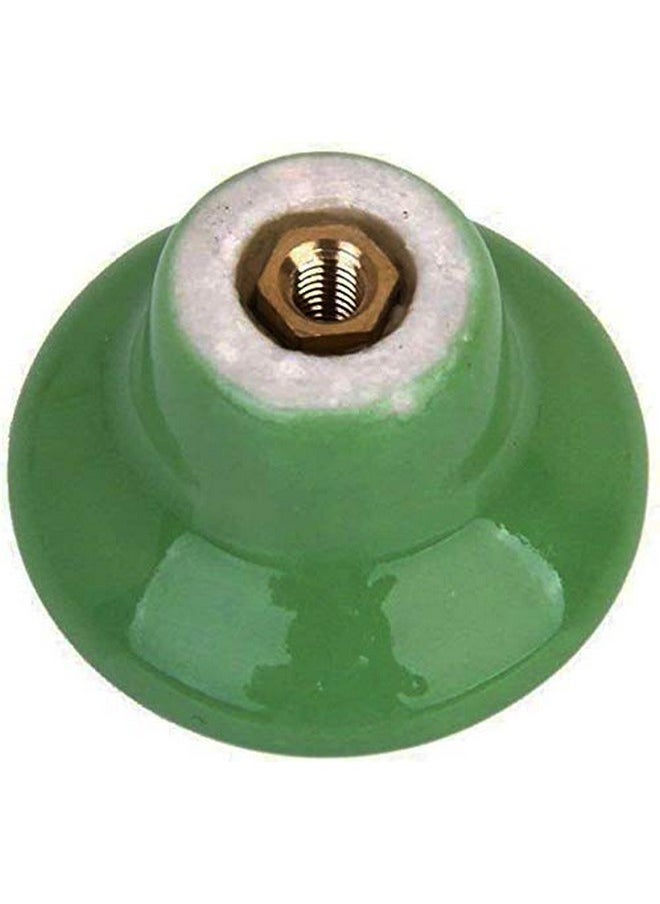 Mallofusa Mallofusa 32mm Cabinet Ceramic Round Pull Knobs for Drawer Dresser Kitchen Wardrobe Handles 10 PCS Green  - Image 3