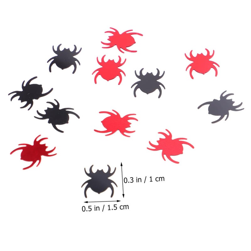 Halloween Spider Confetti Red Black Paper Scrap Fall Party Table Decorations 4pcs - Image 3