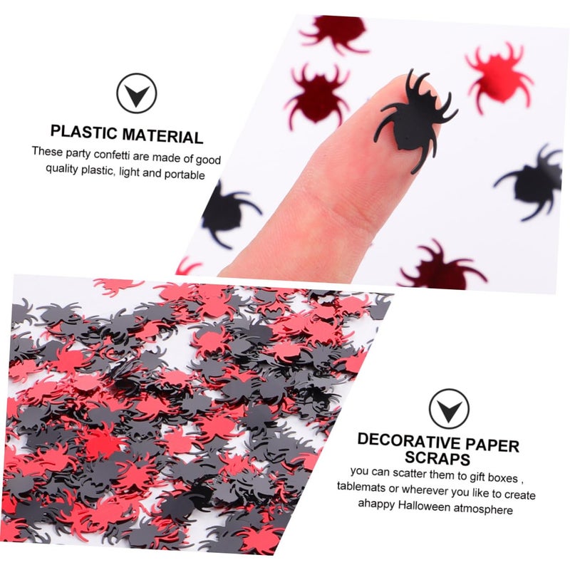Halloween Spider Confetti Red Black Paper Scrap Fall Party Table Decorations 4pcs - Image 5
