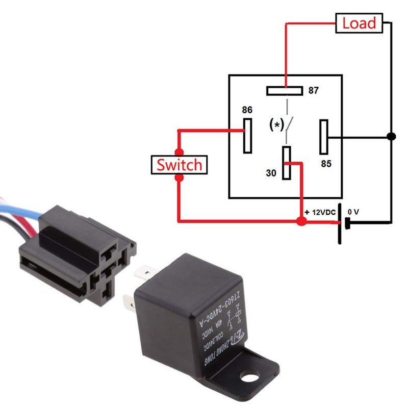 ESUPPORT 12V 40A SPST Car Relay Pack of 5 - Image 3
