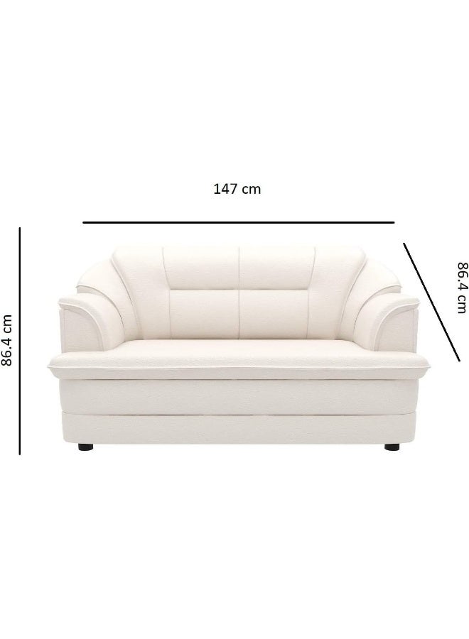 Poppins Home Sofa Set in Lifestyle Leatherette and Polyurethane Foam Elevate Your Space with Distinctive Style (Two Seats, Black) - Image 2