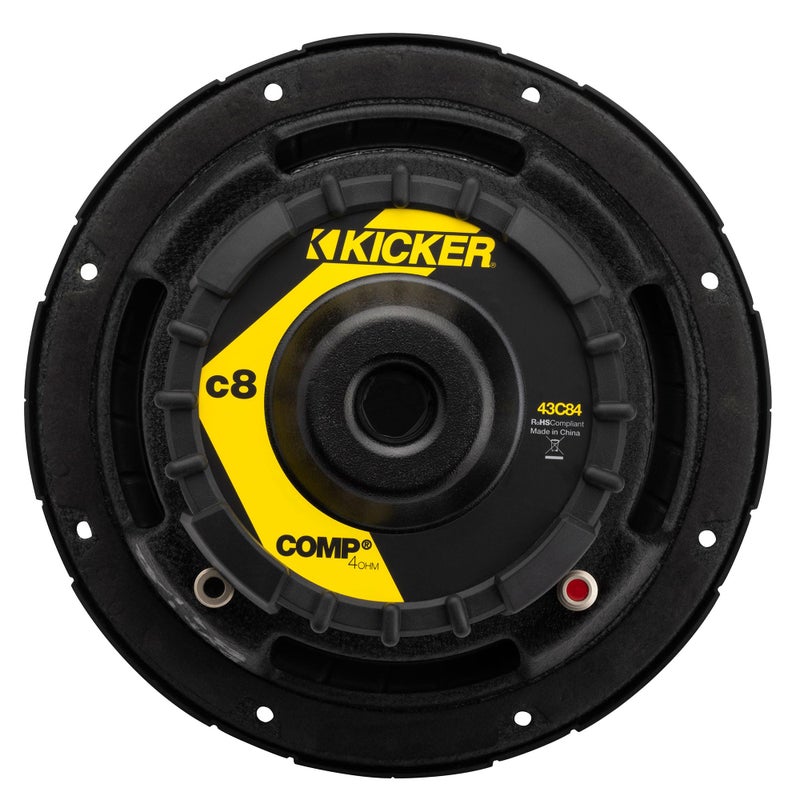 Kicker سماعة سوب ووفر KICKER 43C84 Comp 8 بوصة، ملف صوتي واحد، 4 أوم - Image 2