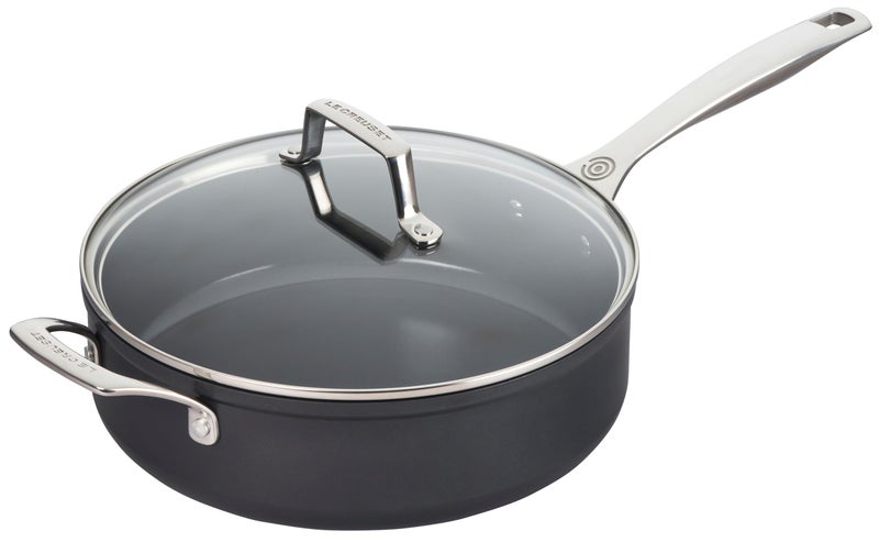Le Creuset Essential Nonstick Ceramic Saut Pan with Glass Lid 4  qt
