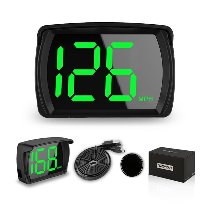VJOYCAR New Speedometer HUD GPS Digital Speed Meter MPH Speedo Head Up Display for Cars Trucks, USB Cable Plug & Play (G20-Only Green) - Image 2