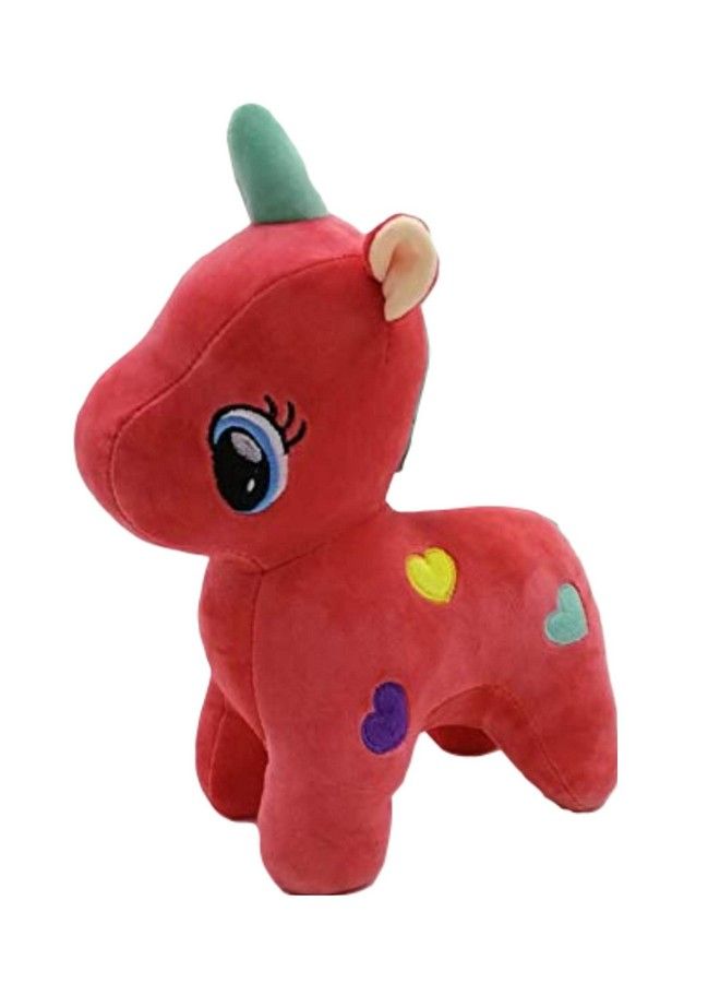 Tickles لعبة حيوانات محشوة ناعمة على شكل يونيكورن للأطفال والبنات هدية عيد ميلاد (الحجم: 25 سم اللون: أحمر) - Image 1
