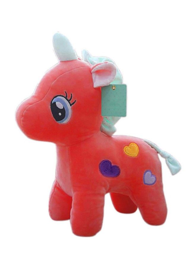 Tickles لعبة حيوانات محشوة ناعمة على شكل يونيكورن للأطفال والبنات هدية عيد ميلاد (الحجم: 25 سم اللون: أحمر) - Image 4