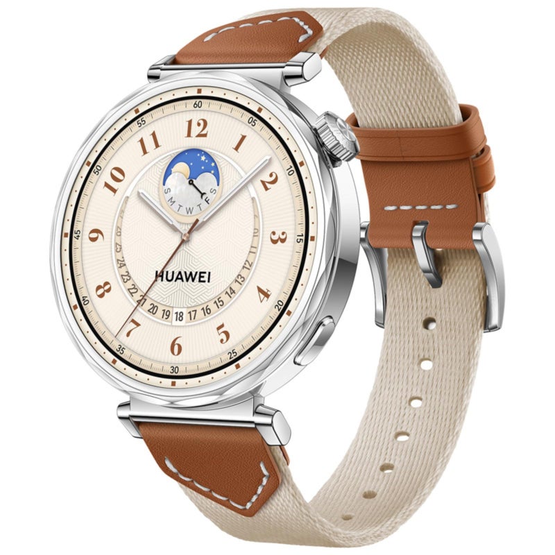 Vurtboly Nylon Leather Hybrid Strap Compatible with Huawei GT5 41mm/GT4 41mm, Comfortable 18mm Replacement Band - Image 2