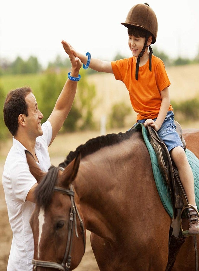 كوبا بلاي مجموعة أساور مطاطية تحفيزية من كوبا بلاي، 48 قطعة، مستوحاة من كنتاكي - أساور سيليكون على شكل خوذة فارس سباق الخيل، هدايا ومستلزمات حفلات وجوائز. - Image 5