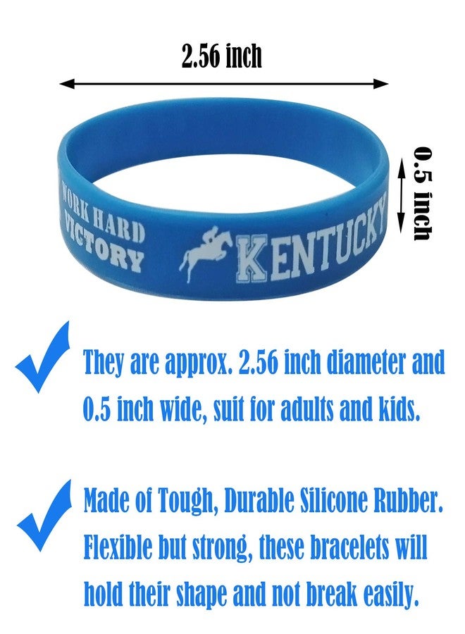 كوبا بلاي مجموعة أساور مطاطية تحفيزية من كوبا بلاي، 48 قطعة، مستوحاة من كنتاكي - أساور سيليكون على شكل خوذة فارس سباق الخيل، هدايا ومستلزمات حفلات وجوائز. - Image 3