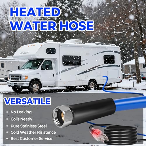 Yurnomy 15FT Heated Water Hose for RV,Rv Heating Water Hose,-45 ℉ Antifreeze Heated Drinking Garden Water Pipe,Rv Accessories for Camper - Image 3