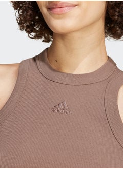 Adidas Lounge Ribbed Cropped Tank Top  - Image 3