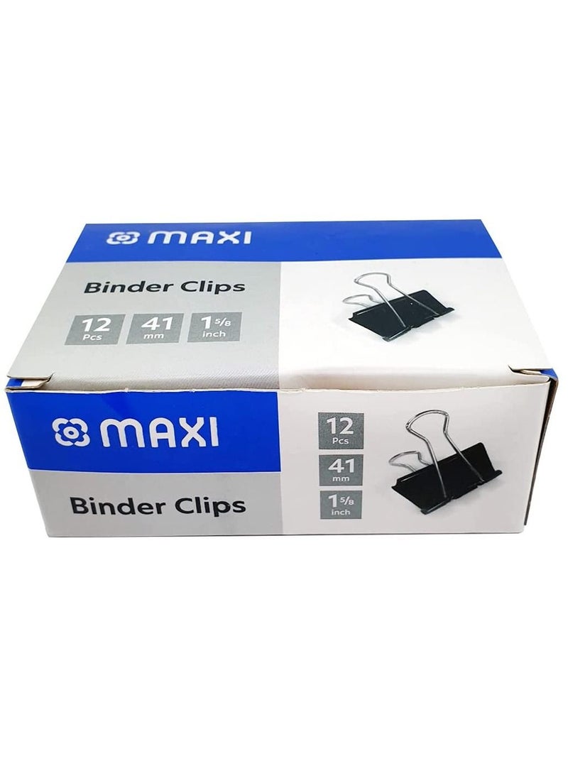 Maxi 48-Piece Binder Clip 41mm Size Black  - Image 2