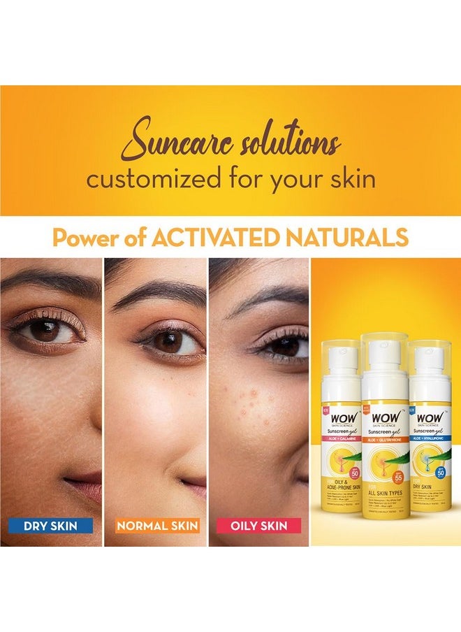 WOW Skin Science - WOW Skin Science Sunscreen Gel For All Skin Types | SPF 55 PA++++ | With Glutathione & Aloe Vera Extract | Lightweight | Quick Absorbing | No White Cast | UVA & UVB Protection | 50 ml | Pack of 2 - Image 1