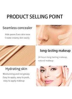 Matte Non-Porous Foundation, Long-Lasting Natural Lightweight Moisturizing Concealer, Oil Control Foundation, 30ml Classic Lvory #10 - pzsku/Z8516DC654D40CC53D82FZ/45/_/1696993663/230ebe86-fc99-4311-baf0-6c6b89834297