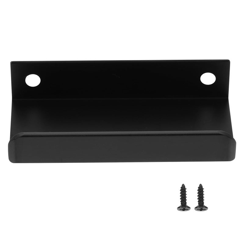 Matte Black Invisible Wardrobe Handle 80mm For Narrow 2mm Door Gaps Single Piece - Image 2