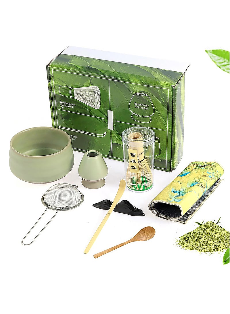 مجموعة خفق ماتشا مكونة من 8 قطع، أدوات شاي ماتشا الخيزران، مجموعة ادوات ماتشا - Image 1