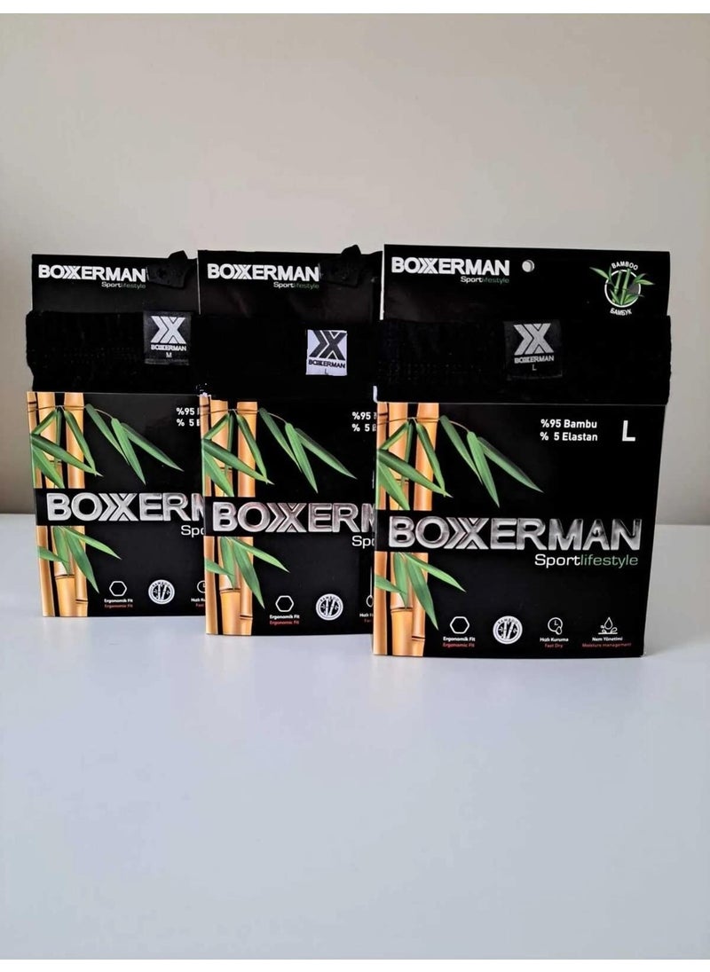Tatkan - Men's Bamboo Boxerman Boxer - 3 Pieces - Image 1