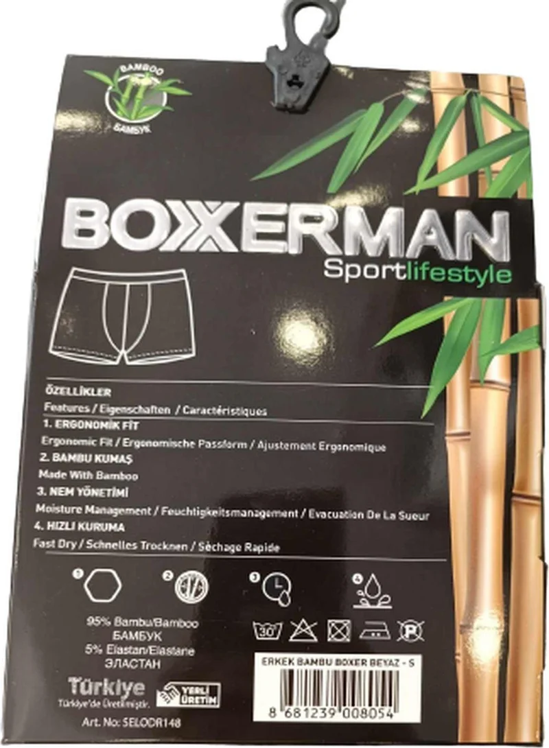 Tatkan Men's Bamboo Boxerman Boxer - 3 Pieces