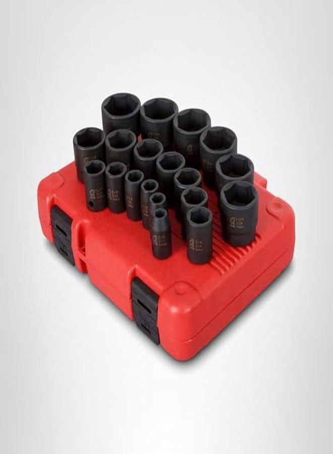 SUNEX TOOLS 2640, 1/2 Inch Drive Impact Socket Set, 19-Piece, SAE, 3/8 Inch - 1-1/2 Inch, Cr-Mo Alloy Steel, Radius Corner Design, Dual Size Markings, Heavy Duty Storage Case, Meets ANSI Standards - Image 4